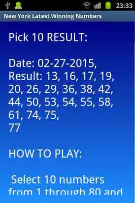 Play New York winning numbers