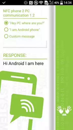 Play APK NFC Phone 2 PC Communication  and enjoy NFC Phone 2 PC Communication with UptoPlay net.dlogic.android.nfc.nfc_data_exchange_through_card_emulation