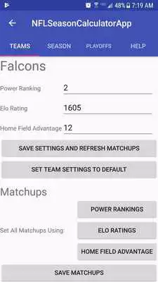 Play NFL Season Calculator