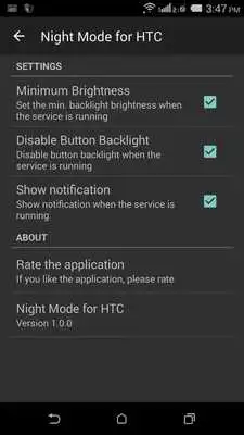 Play Night Mode for HTC