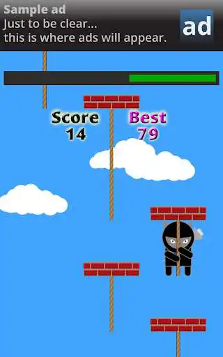 Play Ninja Kitty Rope Climb