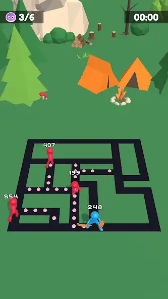 Play Number Hunter: Stickman Maze as an online game Number Hunter: Stickman Maze with UptoPlay