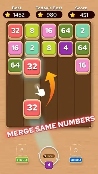 Play Number Merge Wood Puzzle  and enjoy Number Merge Wood Puzzle with UptoPlay