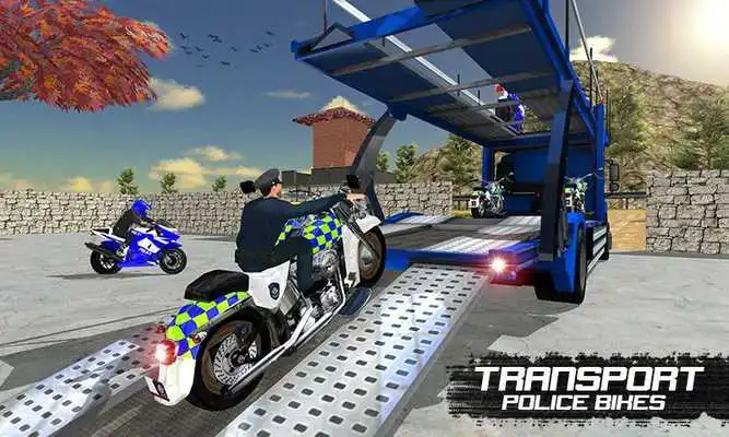 Play OffRoad Police Bike Transport