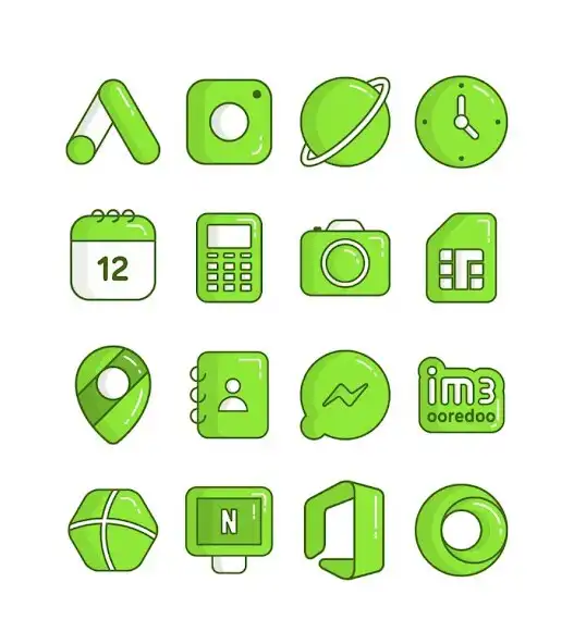 Play Olympia Lime Green - icon pack as an online game Olympia Lime Green - icon pack with UptoPlay