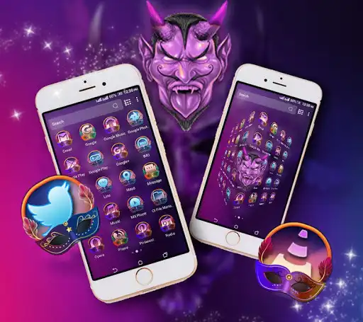 Play Oni Mask Launcher Theme as an online game Oni Mask Launcher Theme with UptoPlay