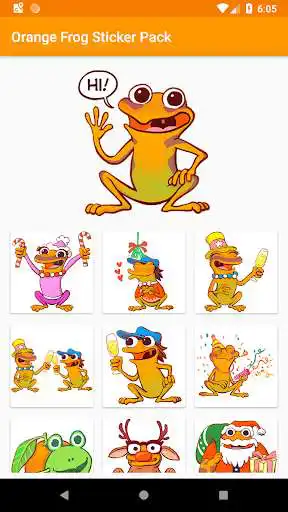 Play Orange Frog Sticker App  and enjoy Orange Frog Sticker App with UptoPlay