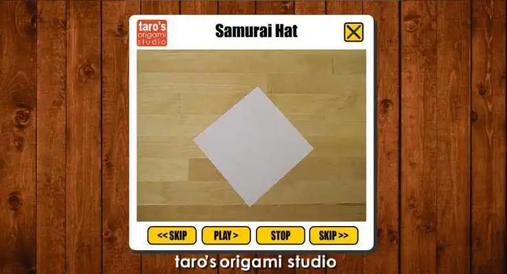 Play Origami Samurai Hat app