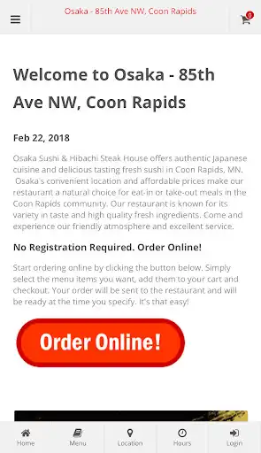 Play Osaka Sushi & Hibachi Coon Rapids Online Ordering  and enjoy Osaka Sushi & Hibachi Coon Rapids Online Ordering with UptoPlay