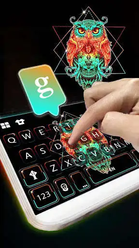 Play Owl Art Keyboard Theme as an online game Owl Art Keyboard Theme with UptoPlay