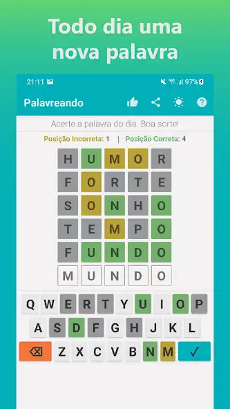 Play Palavreando: jogo da palavra as an online game Palavreando: jogo da palavra with UptoPlay