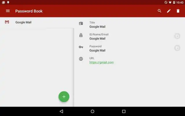 Play Password Book for Tablet