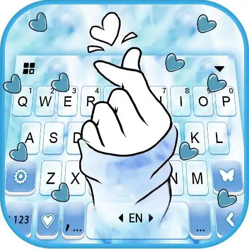 Play Pastel Blue Love Keyboard Theme APK