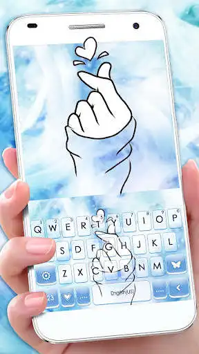 Play Pastel Blue Love Keyboard Theme  and enjoy Pastel Blue Love Keyboard Theme with UptoPlay