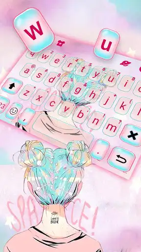 Play Pastel Pink Girl Keyboard Theme as an online game Pastel Pink Girl Keyboard Theme with UptoPlay