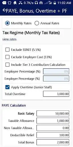 Play PAYE Tax Calculator as an online game PAYE Tax Calculator with UptoPlay