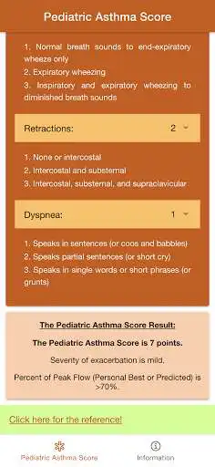 Play Pediatric Asthma Severity Score - Asthma Tracker as an online game Pediatric Asthma Severity Score - Asthma Tracker with UptoPlay