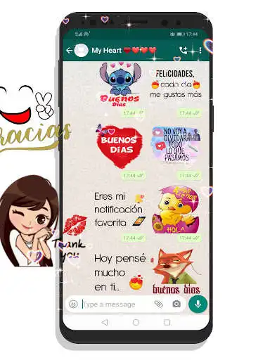 Play Pegatinas Gracias para Whstapp  and enjoy Pegatinas Gracias para Whstapp with UptoPlay