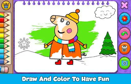 Play Peppo Piglet Coloring Book as an online game Peppo Piglet Coloring Book with UptoPlay