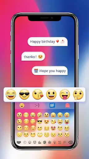 Play Phone X Emoji keyboard as an online game Phone X Emoji keyboard with UptoPlay