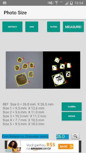 Play APK PHOTO SIZE RULER  and enjoy PHOTO SIZE RULER with UptoPlay com.exa.pgomes.photosize