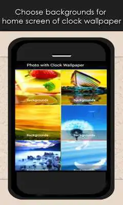 Play Photo With Clock Wallpaper App