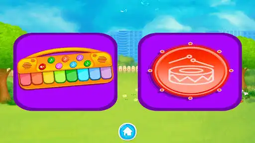 Play Piano and Drum Instruments for Kids as an online game Piano and Drum Instruments for Kids with UptoPlay