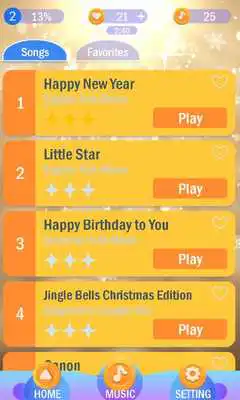 Play Piano Gold Tiles