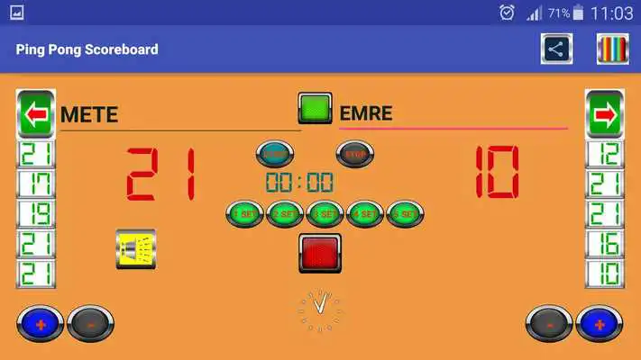 Play Ping Pong Phone Scoreboard