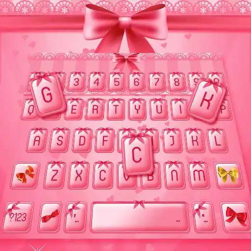 Run free android online Pink Bow Keyboard Skin APK