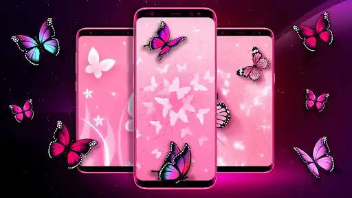 Play Pink Butterfly Live Wallpaper