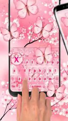 Play Pink Cherry Blossom Butterfly Keyboard