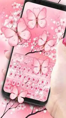 Play Pink Cherry Blossom Butterfly Keyboard