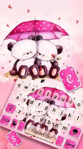 Play Pink Couple Bear Keyboard Background as an online game Pink Couple Bear Keyboard Background with UptoPlay