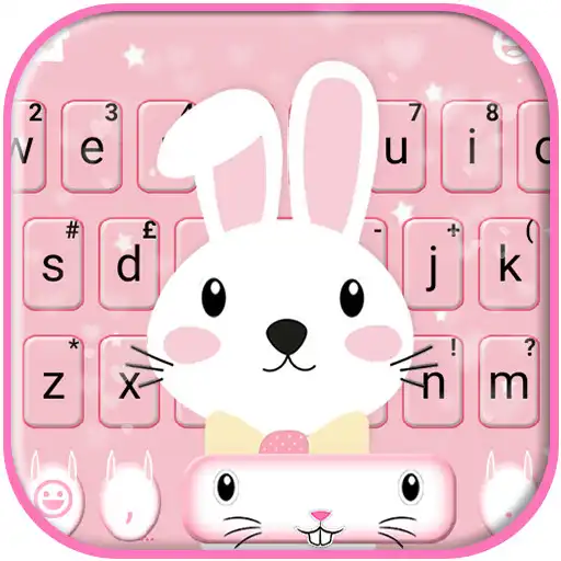 Play Pink Cute Bunny Keyboard Theme APK