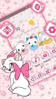 Play Pink Cute Cartoon kitty Launcher