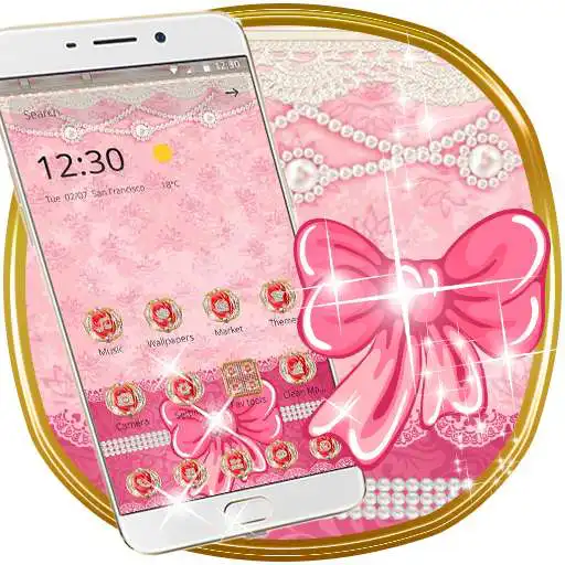 Run free android online Pink Diamond Rose Theme APK