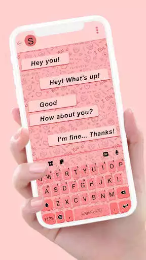 Play Pink Doodle SMS Keyboard Background  and enjoy Pink Doodle SMS Keyboard Background with UptoPlay