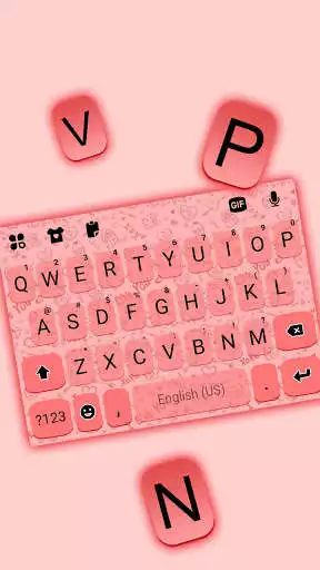 Play Pink Doodle SMS Keyboard Background as an online game Pink Doodle SMS Keyboard Background with UptoPlay