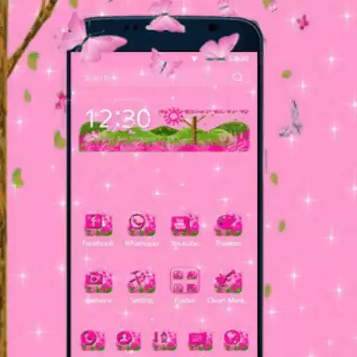 Free play online Pink Flower Theme APK