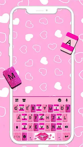 Play Pink Girly Love Keyboard Theme  and enjoy Pink Girly Love Keyboard Theme with UptoPlay