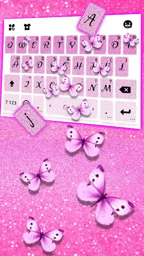 Play Pink Glitter Butterfly Keyboard Theme as an online game Pink Glitter Butterfly Keyboard Theme with UptoPlay