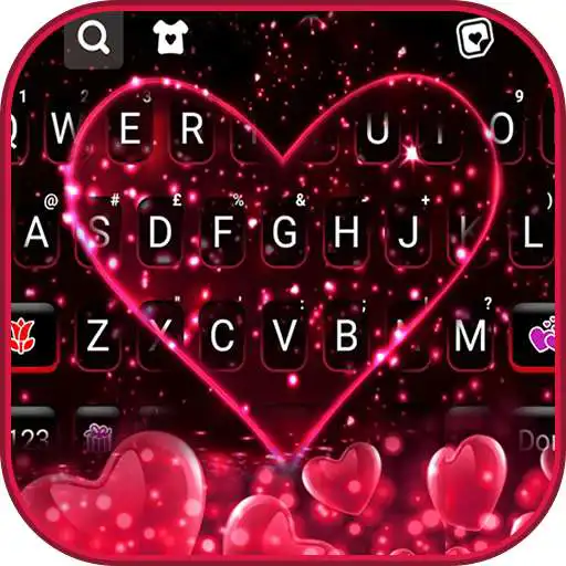 Play Pink Glitter Heart 2 Keyboard Background APK