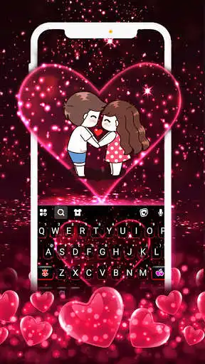 Play Pink Glitter Heart 2 Keyboard Background  and enjoy Pink Glitter Heart 2 Keyboard Background with UptoPlay