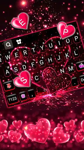 Play Pink Glitter Heart 2 Keyboard Background as an online game Pink Glitter Heart 2 Keyboard Background with UptoPlay