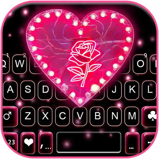 Play Pink Heart Black Theme APK