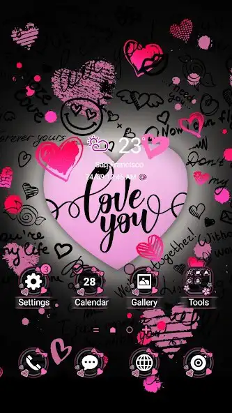 Play Pink Heart Love You- Wallpaper  and enjoy Pink Heart Love You- Wallpaper with UptoPlay