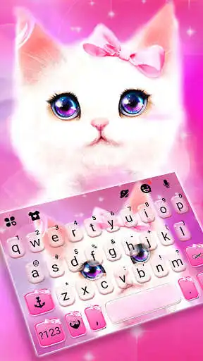 Play Pink Kitty Bowknot Keyboard Background  and enjoy Pink Kitty Bowknot Keyboard Background with UptoPlay