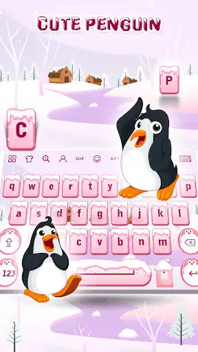 Play Pink Penguin - Keyboard Theme as an online game Pink Penguin - Keyboard Theme with UptoPlay