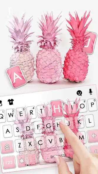 Play Pink Pineapples Keyboard Background as an online game Pink Pineapples Keyboard Background with UptoPlay